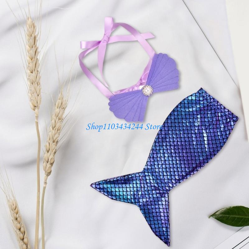 Infant Photography Props Outfit - Disfraz cola sujetador infantil, accesorios para