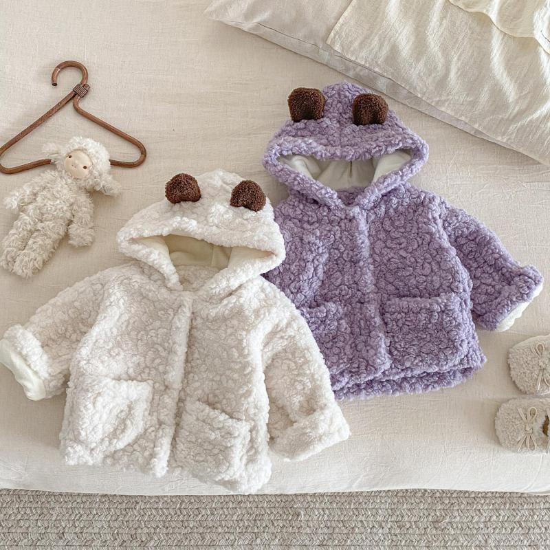 Toddler Boy Winter Fleece Jacket - Abrigo con capucha con orejas de