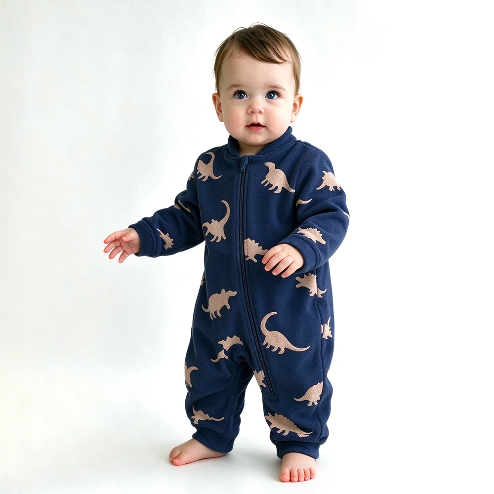 Mameluco de forro polar suave  - Cotton Baby Onesies Zipper reseña y precio